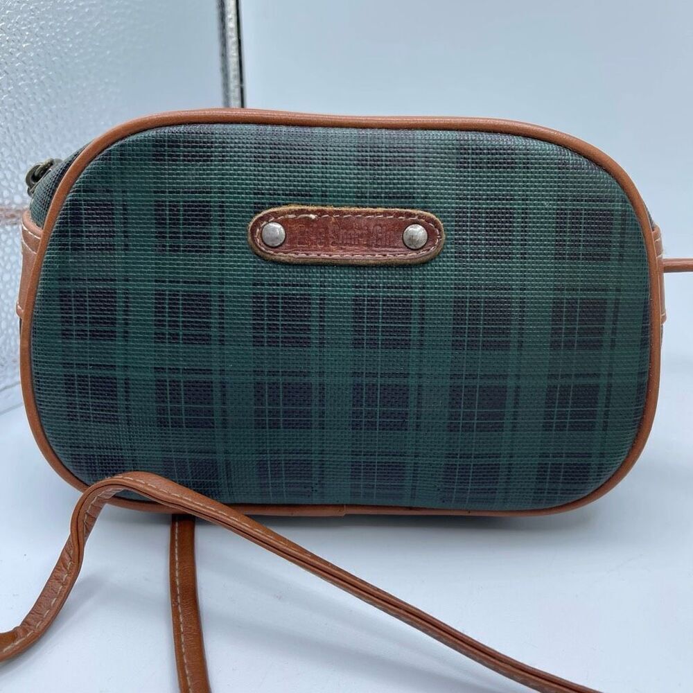 Vintage Plaid Paris Sport Club crossbody bag.